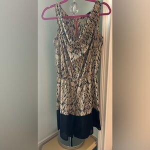 Soprano Cream and Black Patterned Romper